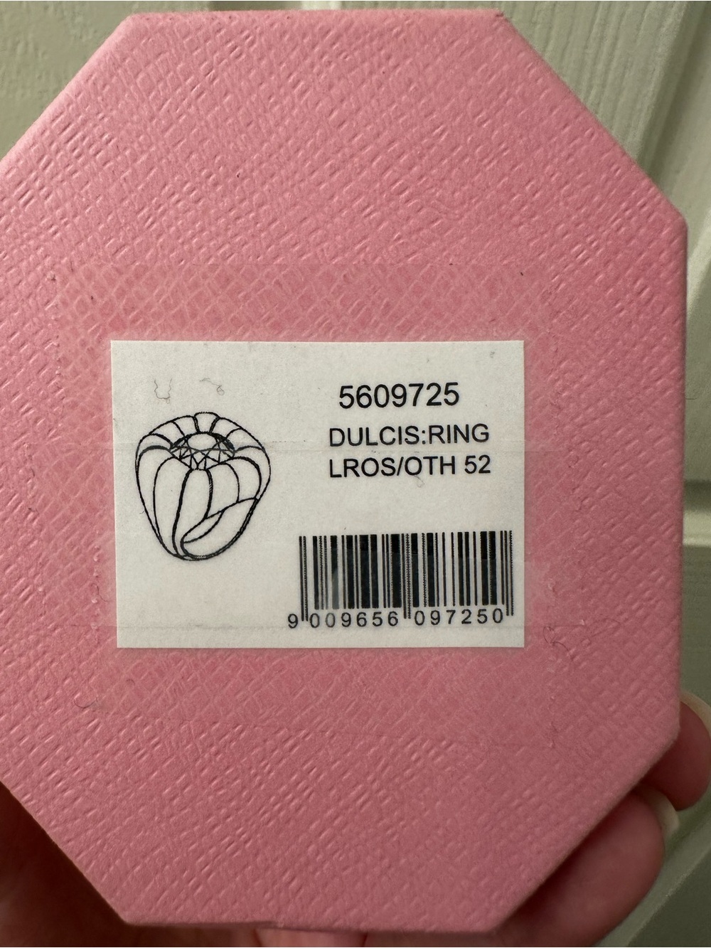 Swarovski Dulcis Cocktail Ring – Pink Crystal & Green – Size 52 – With Box - Picture 3 of 5